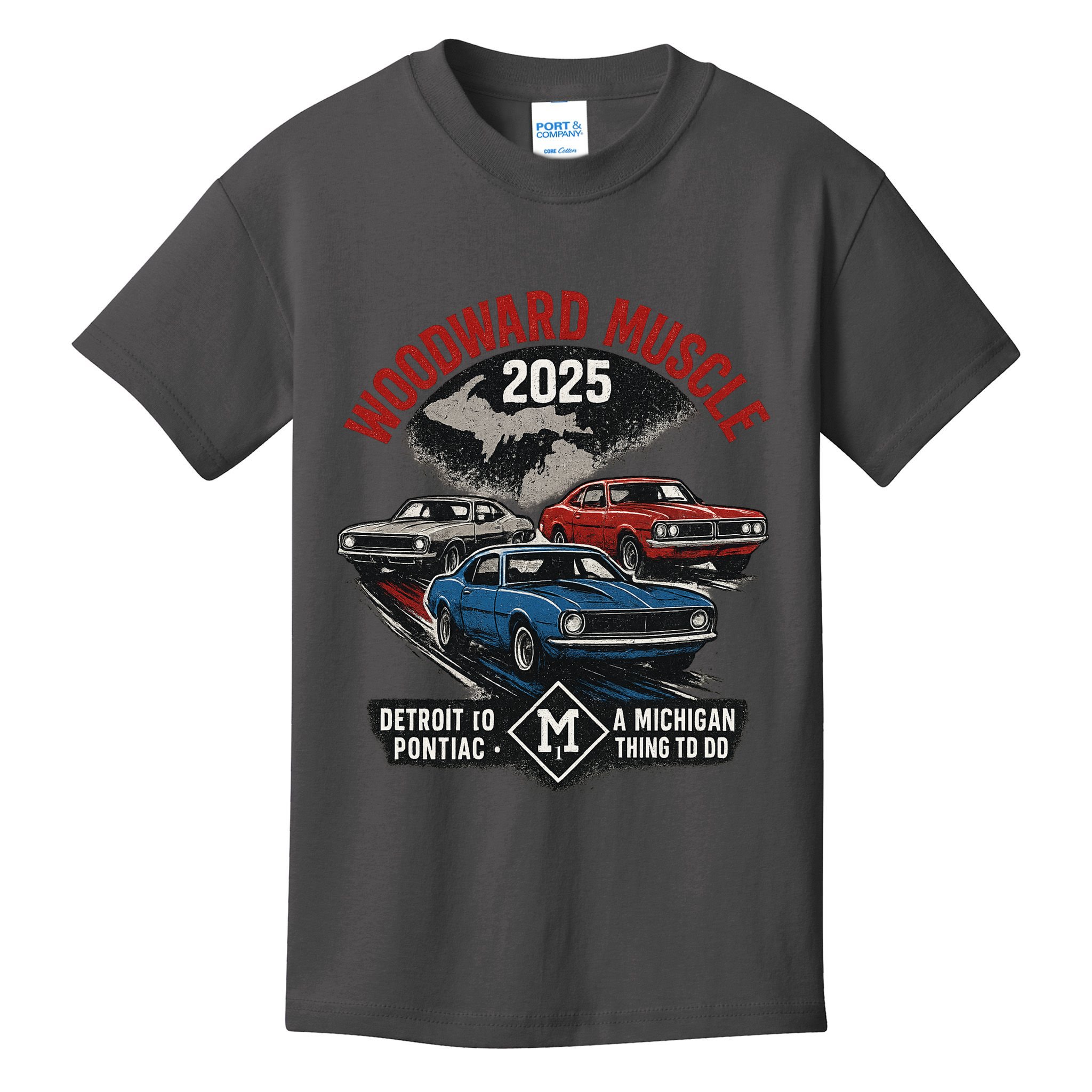 Classic Woodward Muscle 2025 Kids T-Shirt