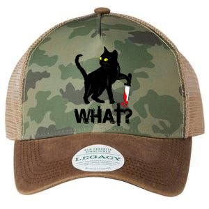 Cat What Murderous Black Cat With Knife Halloween Legacy Tie Dye Trucker Hat