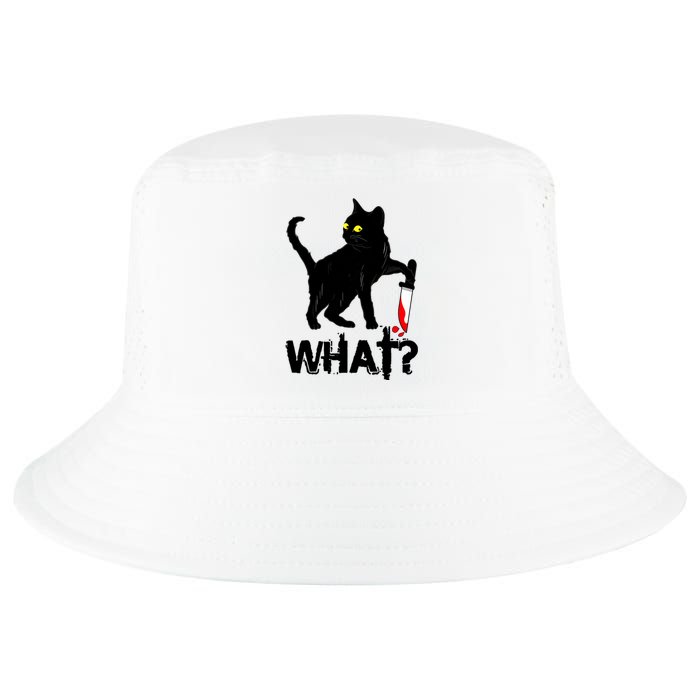 Cat What Murderous Black Cat With Knife Halloween Cool Comfort Performance Bucket Hat