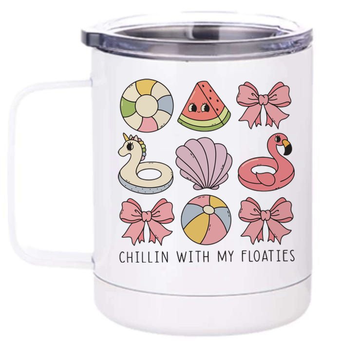 Chillin With My Floaties 12 oz Stainless Steel Tumbler Cup