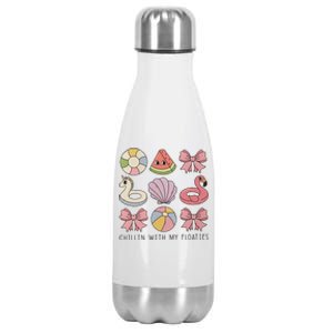 Chillin With My Floaties Stainless Steel Insulated Water Bottle