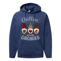 Chillin With My Gnomie Leopard Women Christmas Performance Fleece Hoodie