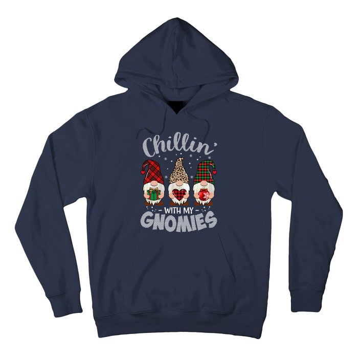 Chillin With My Gnomie Leopard Women Christmas Hoodie