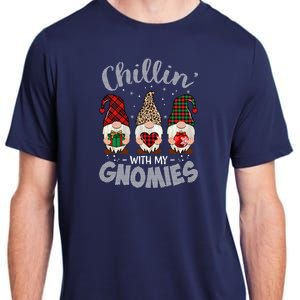 Chillin With My Gnomie Leopard Women Christmas Adult ChromaSoft Performance T-Shirt