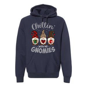 Chillin With My Gnomie Leopard Women Christmas Premium Hoodie