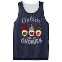 Chillin With My Gnomie Leopard Women Christmas Mesh Reversible Basketball Jersey Tank