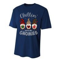 Chillin With My Gnomie Leopard Women Christmas Performance Sprint T-Shirt