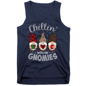 Chillin With My Gnomie Leopard Women Christmas Tank Top