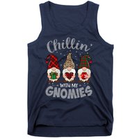 Chillin With My Gnomie Leopard Women Christmas Tank Top