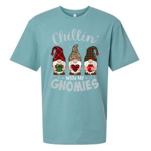 Chillin With My Gnomie Leopard Women Christmas Sueded Cloud Jersey T-Shirt