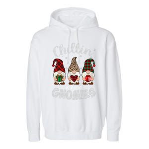 Chillin With My Gnomie Leopard Women Christmas Garment-Dyed Fleece Hoodie