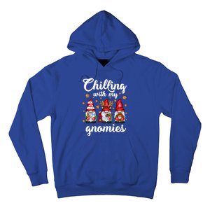 Chillin With My Gnomies Santa Claus Gnomes Groovy Christmas Cool Gift Hoodie