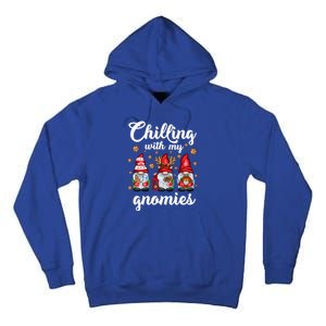 Chillin With My Gnomies Santa Claus Gnomes Groovy Christmas Cool Gift Tall Hoodie