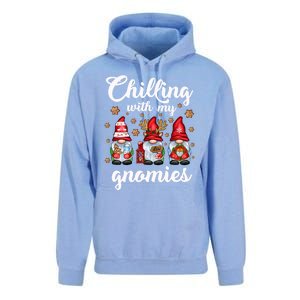 Chillin With My Gnomies Santa Claus Gnomes Groovy Christmas Cool Gift Unisex Surf Hoodie