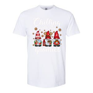 Chillin With My Gnomies Santa Claus Gnomes Groovy Christmas Cool Gift Softstyle CVC T-Shirt