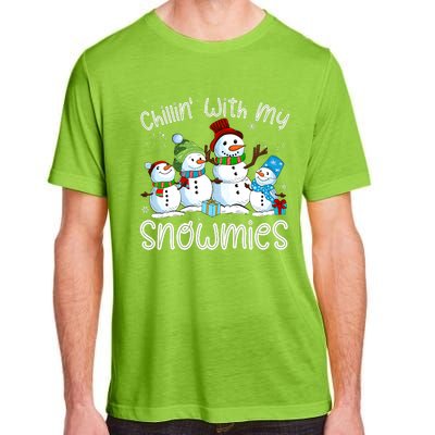 Chillin With My Snowmies Ugly Snowman Christmas Adult ChromaSoft Performance T-Shirt