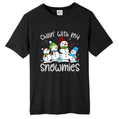 Chillin With My Snowmies Ugly Snowman Christmas Tall Fusion ChromaSoft Performance T-Shirt