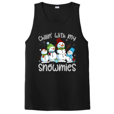 Chillin With My Snowmies Ugly Snowman Christmas PosiCharge Competitor Tank