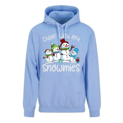 Chillin With My Snowmies Ugly Snowman Christmas Unisex Surf Hoodie