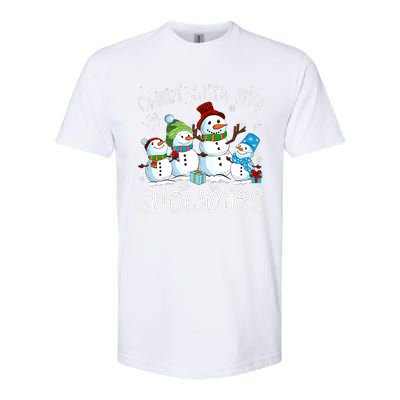 Chillin With My Snowmies Ugly Snowman Christmas Softstyle CVC T-Shirt