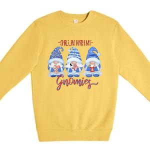 Chillin With My Gnomies Funny Gnome Christmas Meaningful Gift Premium Crewneck Sweatshirt