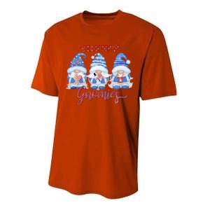 Chillin With My Gnomies Funny Gnome Christmas Meaningful Gift Performance Sprint T-Shirt