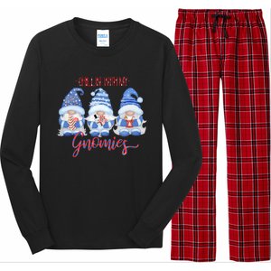 Chillin With My Gnomies Funny Gnome Christmas Meaningful Gift Long Sleeve Pajama Set