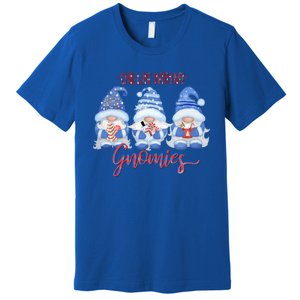 Chillin With My Gnomies Funny Gnome Christmas Meaningful Gift Premium T-Shirt