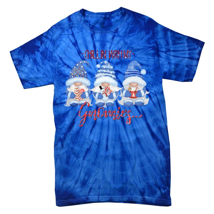 Chillin With My Gnomies Funny Gnome Christmas Meaningful Gift Tie-Dye T-Shirt