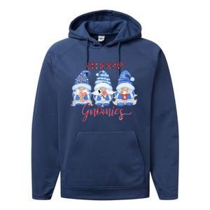 Chillin With My Gnomies Funny Gnome Christmas Meaningful Gift Performance Fleece Hoodie