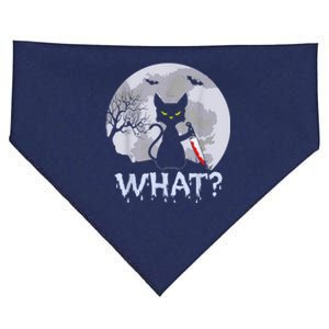 Cat What? Murderous Black Cat With Knife Halloween Costume USA-Made Doggie Bandana