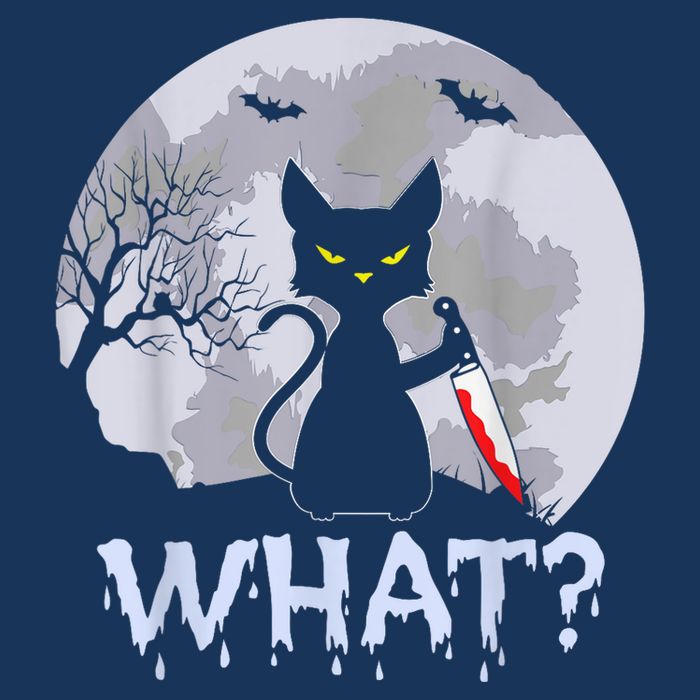 Cat What? Murderous Black Cat With Knife Halloween Costume 16 in Basic Backpack