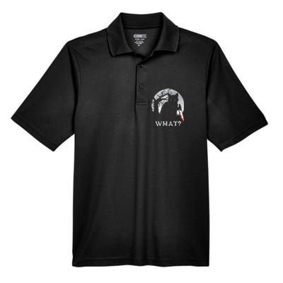 Cat What Murderous Black Cat With Knife Halloween Costume Men's Origin Performance Pique Polo