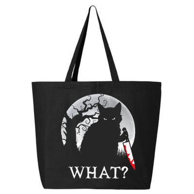 Cat What Murderous Black Cat With Knife Halloween Costume 25L Jumbo Tote