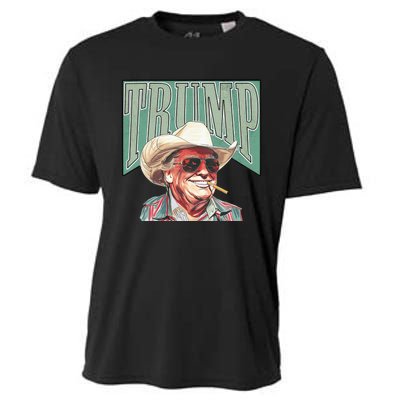 Cowboy Western Make America Great Trump Daddy Cooling Performance Crew T-Shirt