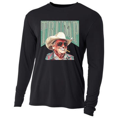 Cowboy Western Make America Great Trump Daddy Cooling Performance Long Sleeve Crew