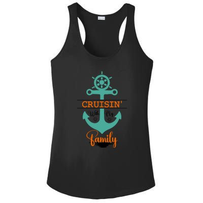 Cruisin With My Family Vacation Squad Gift Ladies PosiCharge Competitor Racerback Tank