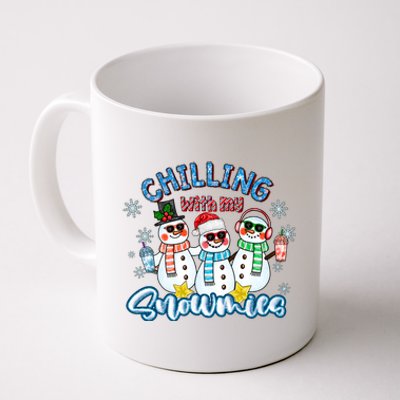 Chillin With My Snowmies Santa Snow Gift Ugly Christmas Funny Gift Coffee Mug