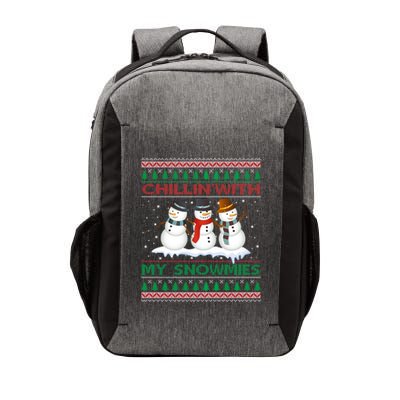 Chillin' With My Snowmies Snow Ugly Christmas Sweater Great Gift Vector Backpack