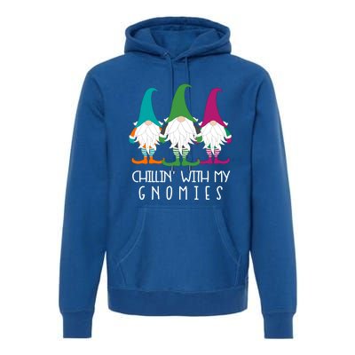 Chillin With My Gnomies Garden Gnome Christmas Lawn Care Meaningful Gift Premium Hoodie