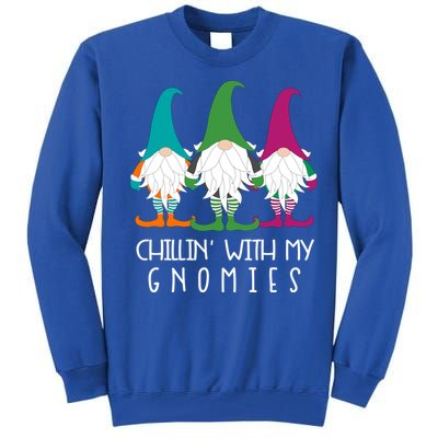 Chillin With My Gnomies Garden Gnome Christmas Lawn Care Meaningful Gift Tall Sweatshirt