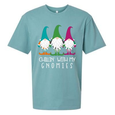 Chillin With My Gnomies Garden Gnome Christmas Lawn Care Meaningful Gift Sueded Cloud Jersey T-Shirt