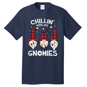 Chillin With My Gnomies Funny Gnome Christmas Pamajas Family Cute Tall T-Shirt