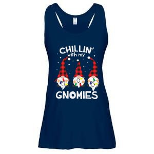 Chillin With My Gnomies Funny Gnome Christmas Pamajas Family Cute Ladies Essential Flowy Tank