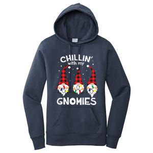 Chillin With My Gnomies Funny Gnome Christmas Pamajas Family Cute Women's Pullover Hoodie