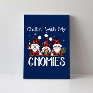 Chillin With My Gnomies Buffalo Red Plaid Christmas Gnome Canvas