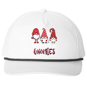 Chillin With My Gnomies Christmas Buffalo Plaid Xmas Family Gift Snapback Five-Panel Rope Hat