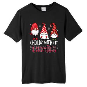 Chillin With My Gnomies Christmas Buffalo Plaid Xmas Family Gift Tall Fusion ChromaSoft Performance T-Shirt