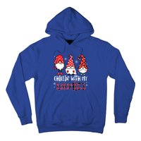 Chillin With My Gnomies Christmas Buffalo Plaid Xmas Family Gift Hoodie