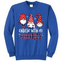 Chillin With My Gnomies Christmas Buffalo Plaid Xmas Family Gift Sweatshirt